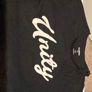 New with tags goodfellow black tee with “unity” message